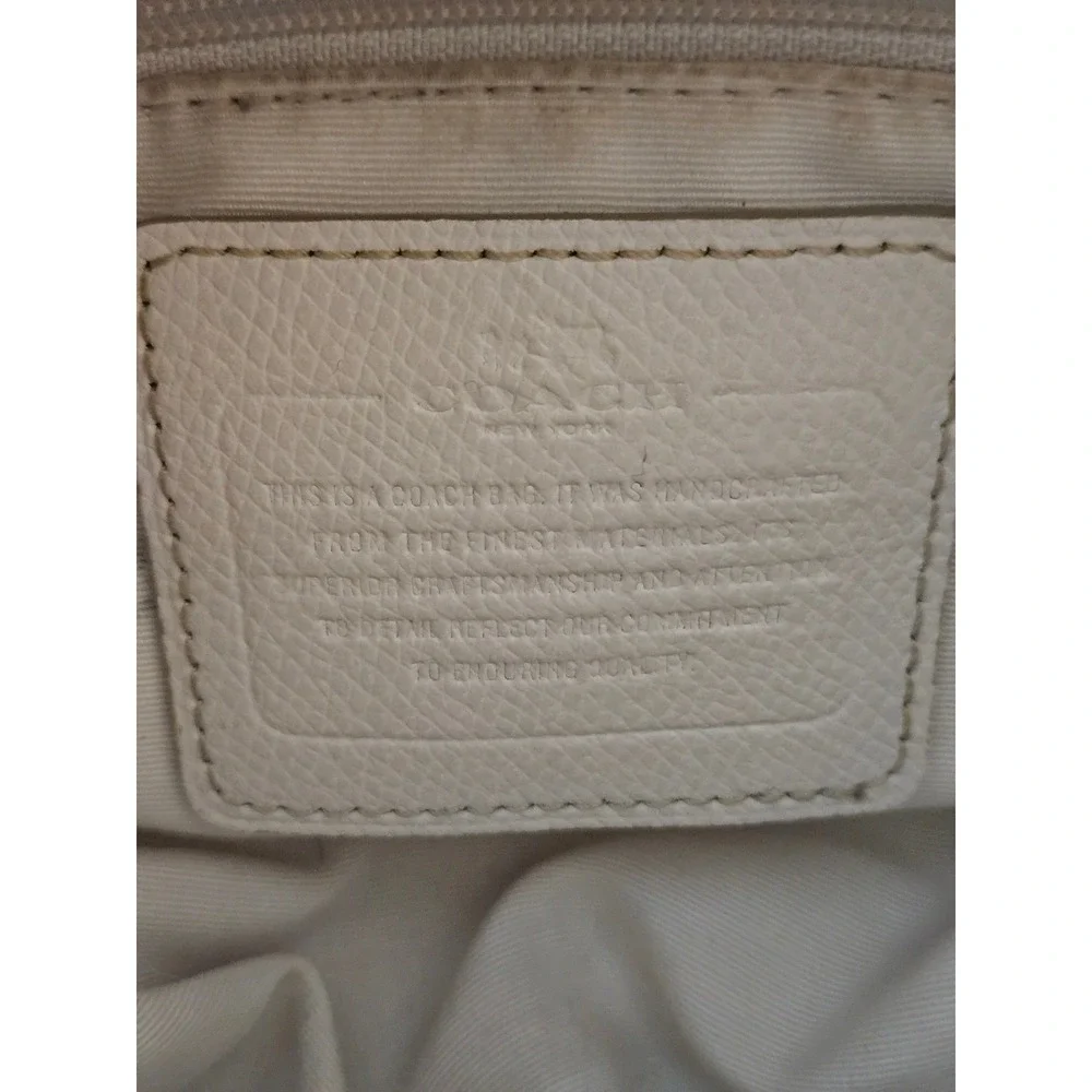 Coach Bennett Mini Satchel Cream Beige Crossgrain Leather Handbag F36624